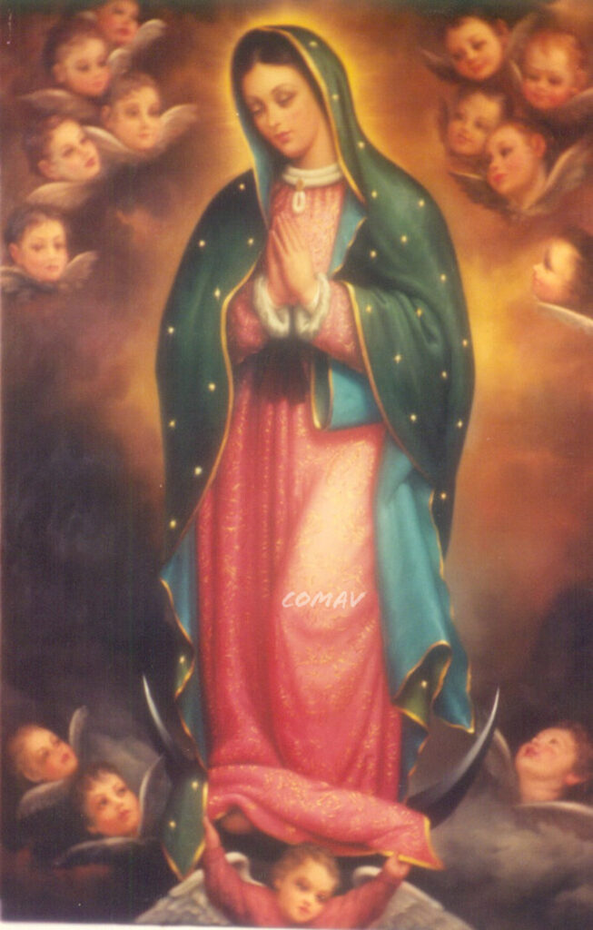 Virgen de Guadalupe con querubines